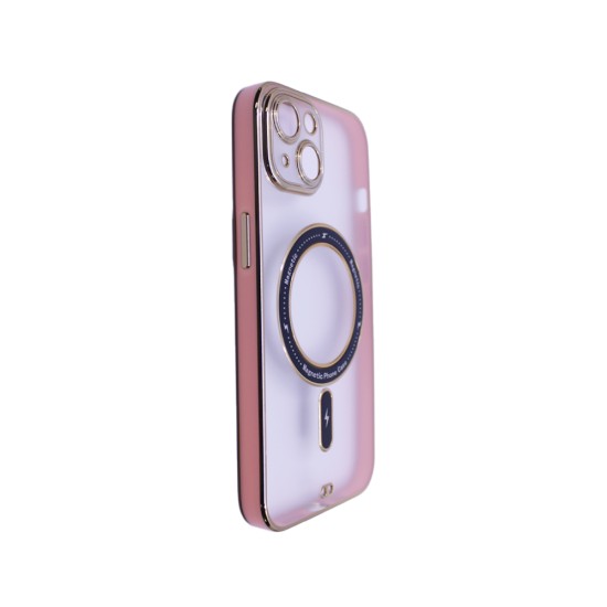Magnetic Case with Camera Lens Q Series For Apple iPhone 14 Pink Magnetic Case with Camera Lens Q Series For Apple iPhone 14 Pink
